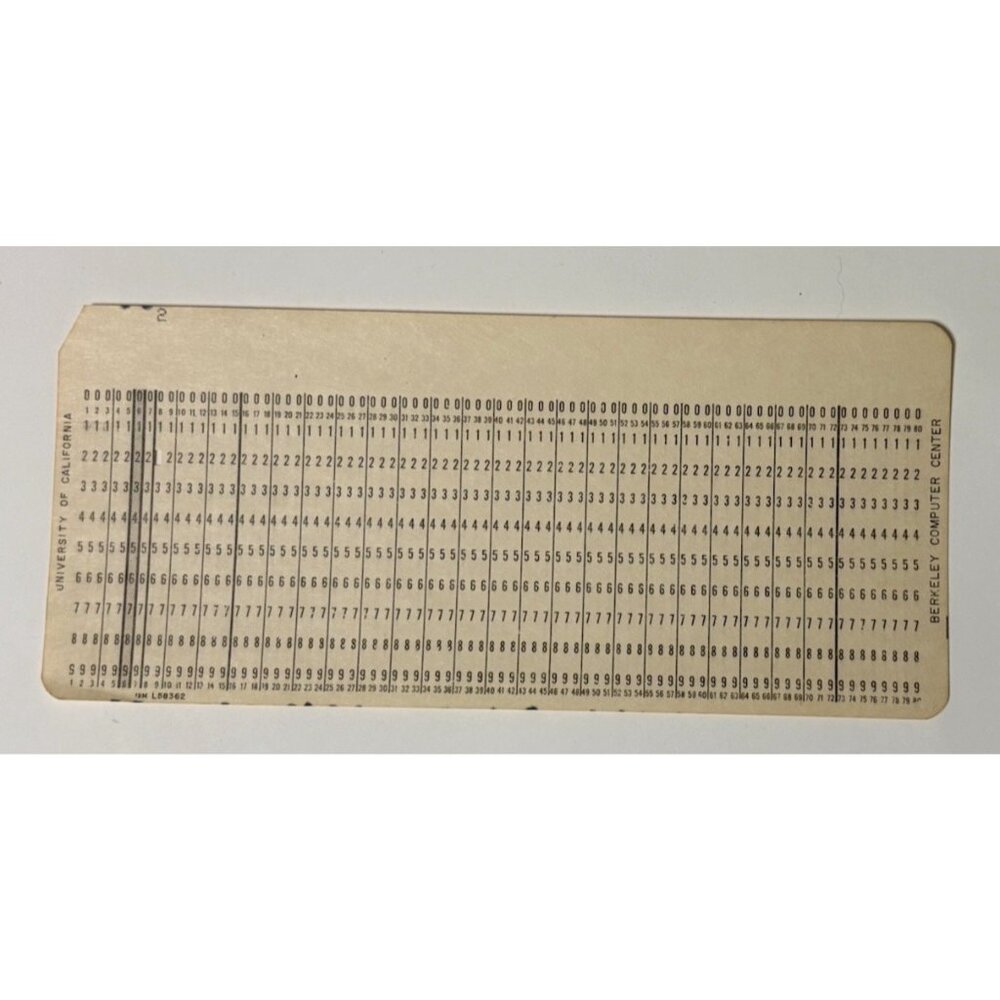 Lot 10 Vintage Computer Data Punch Cards Berkeley Computer Science University - Picture 2 of 5